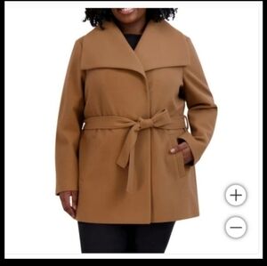 Tahari Ladies' Faux Wool Wrap Coat, nwt